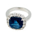 Ring 53 Ring with 6,11 carat sapphire surround, diamonds. 58 Facettes 31035