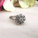 Ring Diamond flower ring in 18k white gold 58 Facettes