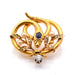 Brooch Snake Brooch 19th Yellow Gold Platinum Diamonds Pearls Sapphire 58 Facettes 25398