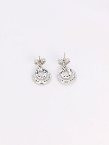 Boucles d'oreilles Boucles d’oreilles vintage or blanc et diamants 58 Facettes 926