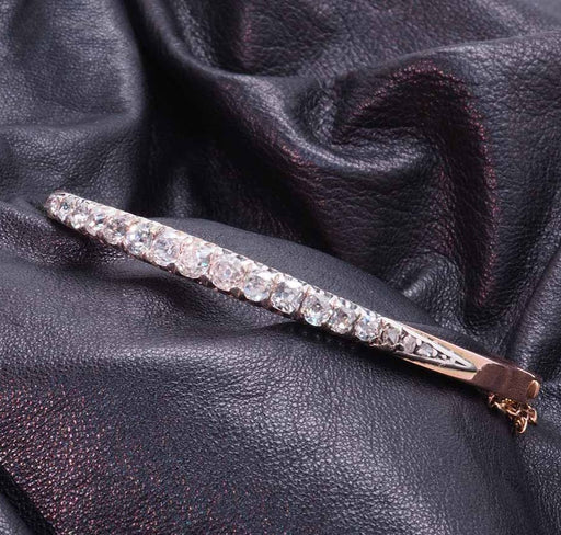 Bracelet Bracelet Or jaune Argent Diamants époque Napoléon III 58 Facettes 3496