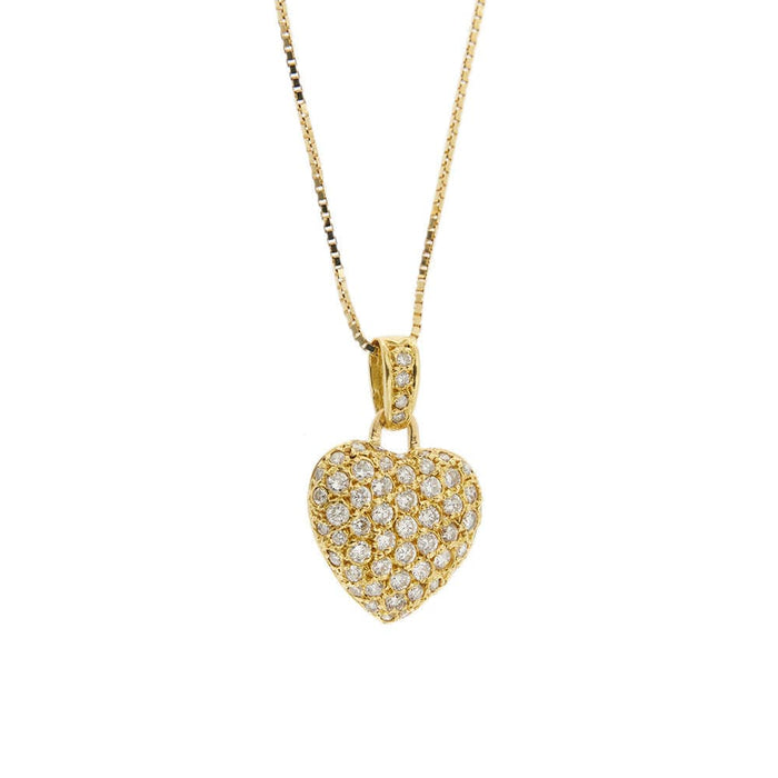 Bague Collier avec pendentif coeur et diamants 58 Facettes 32739