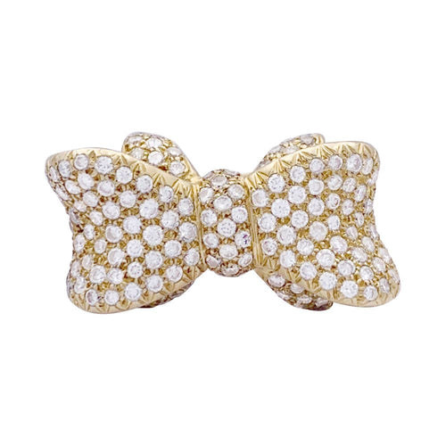 Bague 56 Bague "Noeud", or jaune et diamants. 58 Facettes 33378