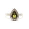 Bague 53 Bague Saphir vert & Diamants 58 Facettes