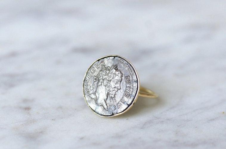 Bague Bague pièce romaine Septime Sévère 58 Facettes