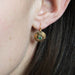 Dormeuses earrings in yellow gold and emeralds 58 Facettes 19-628A