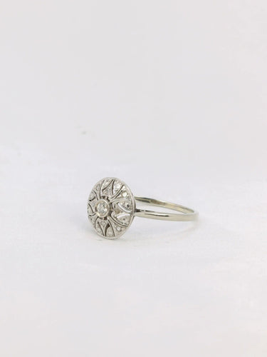 Bague 58 Bague Belle Epoque Or blanc Platine Diamants 58 Facettes J186