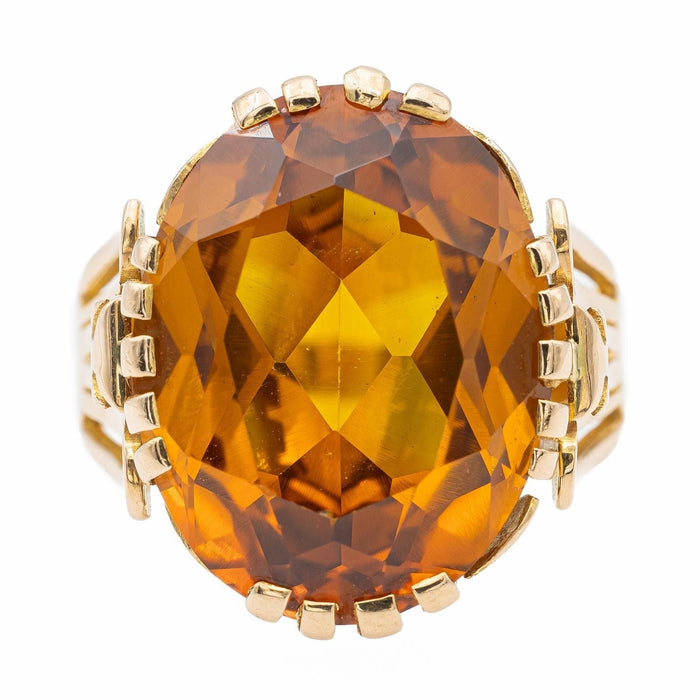 Bague 57 Bague Cocktail Or jaune Citrine 58 Facettes 2584629CN