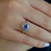 Ring Vintage ring in Silver & amethyst 58 Facettes