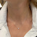 Necklace Dinh Van necklace, "Le Cube", white gold, diamond. 58 Facettes 32046