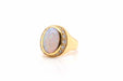 Bague 57 Bague Or jaune Opale Diamants 58 Facettes 24591