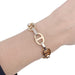Bracelet Two gold bracelet with navy mesh. 58 Facettes 32406