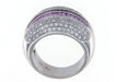 Bague 54 Bague or gris diamants saphirs 58 Facettes 61100002