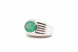 Ring 56 Emerald dome ring in 18k white gold 58 Facettes 24539