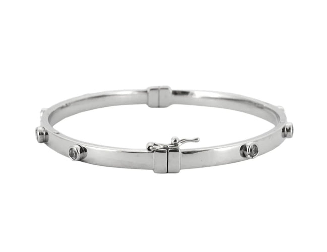 Bracelet Bracelet "VY" Or blanc Zircons 58 Facettes BO/230079