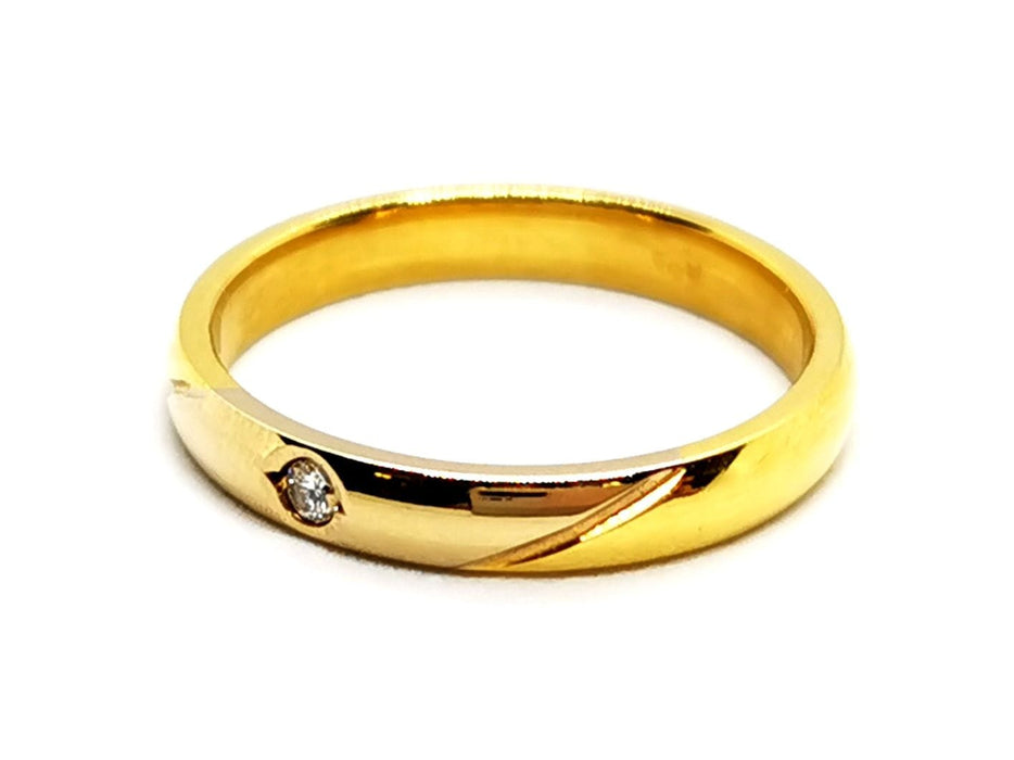 Bague 54 Bague Alliance Or jaune Diamant 58 Facettes 1168731CD