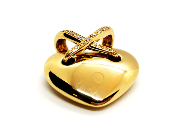 Chaumet Pendentif Coeur Liens Or jaune Diamant