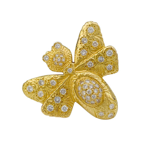 Bague 52 Bague Garnazelle "Papillon" en or jaune, diamants. 58 Facettes 31579