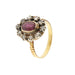 Bague 57 Bague or jaune, rubis et diamants 58 Facettes 33019