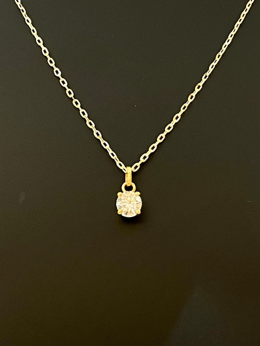 Collier Collier solitaire diamant 0,56 carat or jaune 58 Facettes