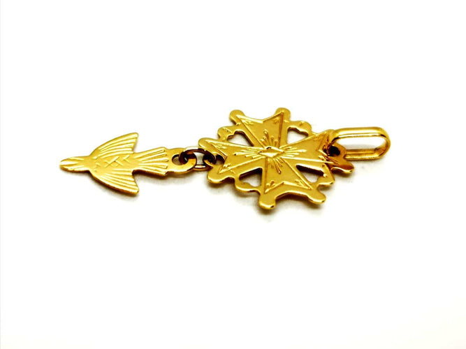 Collier Pendentif Croix Or jaune 58 Facettes 1152866CD