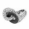 Bague 53 Bague Or Gris, Diamants Blancs et Noirs 58 Facettes 61E00437