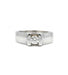 Ring 51 / White/Grey / 750‰ Gold Solitaire Diamond Ring 0.25 Carat 58 Facettes 220013R