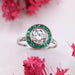 Ring 52 Calibrated diamond and emerald ring 58 Facettes 23-211