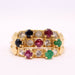 Ring Emerald, sapphire, ruby ​​and white stone ring 58 Facettes