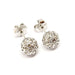 White gold diamond ball earrings 58 Facettes