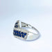 Bague Bague en or blanc diamants et saphirs 58 Facettes 5607