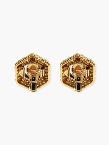 Boucles d'oreilles Clips Cartier Améthystes 58 Facettes
