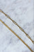 Yellow gold rectangle mesh chain necklace 58 Facettes