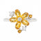 Bague 53 Bague fleur or blanc citrine 58 Facettes 2700726CD