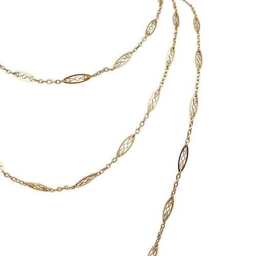 Collier Sautoir filigrane en or jaune 58 Facettes 32249