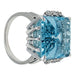 Ring 51 Aquamarine ring, white gold and diamonds. 58 Facettes 31463