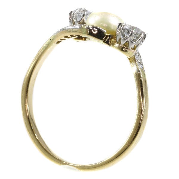 Bague 57 Bague diamant et perle 58 Facettes 18256-0148