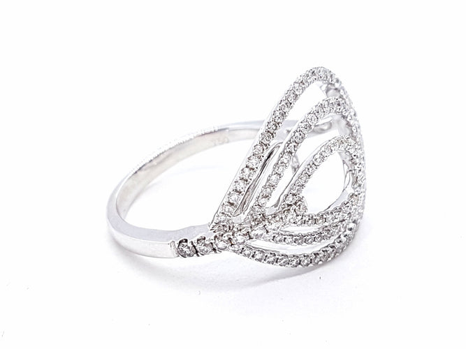 Bague 53 Djula Bague Or blanc Diamant 58 Facettes 00614CN