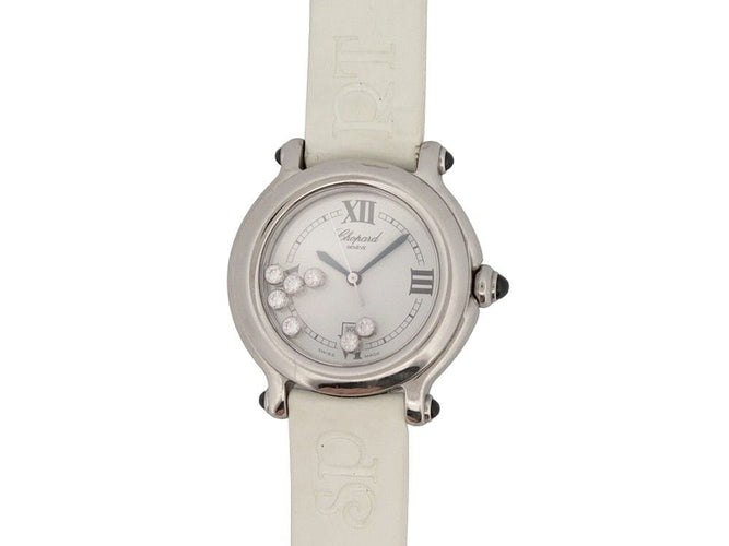 Montre montre CHOPARD happy sport 32mm quartz 7 diamants 58 Facettes 256193
