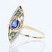 Ring 64 Art Nouveau sapphire and enamel ring 58 Facettes 19-669