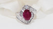 Bague 52 Bague jupe rubis diamants baguette 58 Facettes 32399
