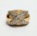 Ring 54 Yellow gold “dome” ring with diamonds 58 Facettes TBU