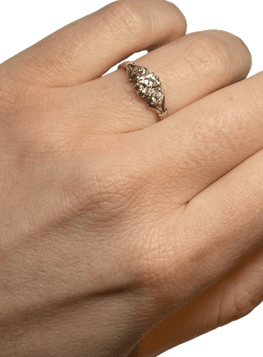 Bague 53 BAGUE TRILOGIE OR ROSE DIAMANTS 58 Facettes