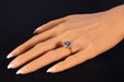 Ring 50 Art Deco Diamond Engagement Ring with Blue Enamel 58 Facettes 22236-0281