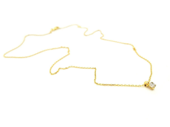 Collier Collier Chaîne + pendentif Or jaune Diamant 58 Facettes 579132RV