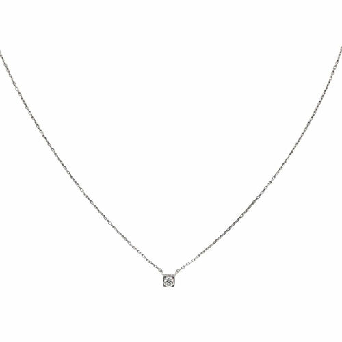 Collier Dinh Van Collier Le Cube Diamant Or blanc Diamant 58 Facettes 2865691RV