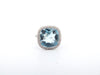 Ring 53 ISABELLE LANGLOIS solitaire cushion ring 53 topaz white gold diamond 58 Facettes 254238