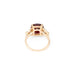 Bague 54 Bague Or jaune Rubis ovale Diamants triangles 58 Facettes 1