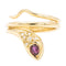 Bague 53 Bague Serpent Or jaune Rubis 58 Facettes 2210171CN
