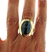 Bague 55 Bague or jaune grenat 58 Facettes G3424